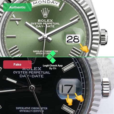 rolex day date vs real